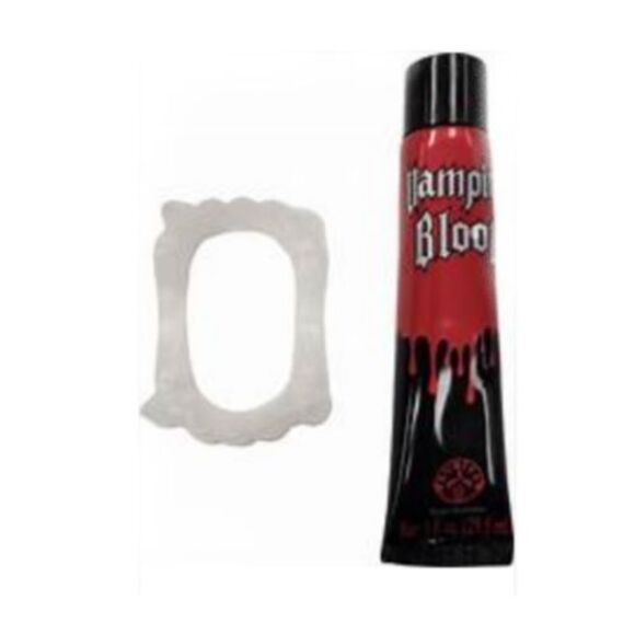 Vampire Teeth Glow in the Dark and Blood - Picture 1 of 9
